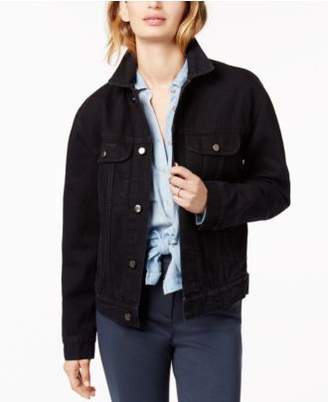 The Style Club Cotton Feminist Embroidered Denim Jacket