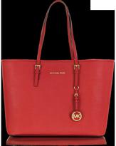 Thumbnail for your product : Michael Kors Jet Set Travel Medium Bright Red Saffiano Leather Top-Zip Tote