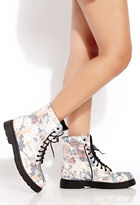 Thumbnail for your product : Forever 21 Floral Frenzy Combat Boots