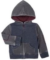 Thumbnail for your product : Andy & Evan Hooded Colorblock Burnout Track Jacket, Navy, Size 3-24 Months