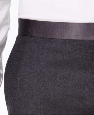 Ryan Seacrest Distinction Men's Modern Fit Gray Flannel Tuxedo Pants, Created for Macy's