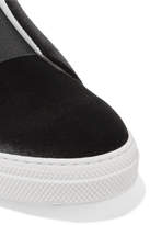Thumbnail for your product : Pierre Hardy Slider Velvet Slip-on Sneakers - Black