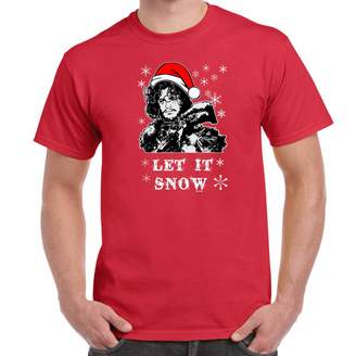 StarliteFunnyShirts Mens Funny T Shirts-Let it Snow-Xmas Santa Jon Snow-Game of Thrones Inspired tee
