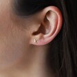 Etsy Custom Initial Stud Earrings Dainty Sterling Silver, Gold, Or Rose Gold