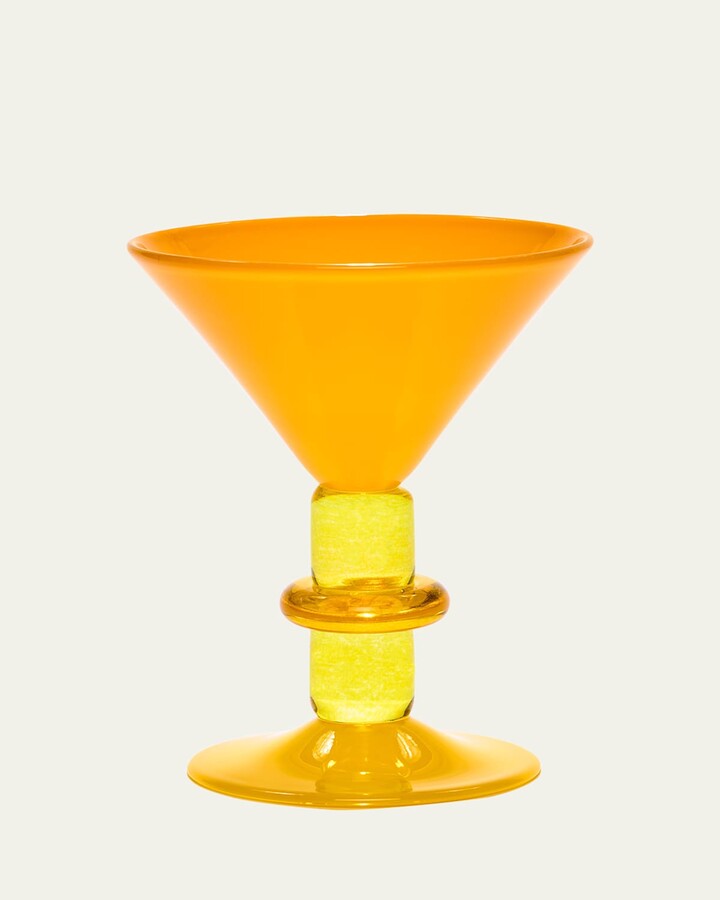 Gather Glass Hand-Blown Miami Martini Glasses
