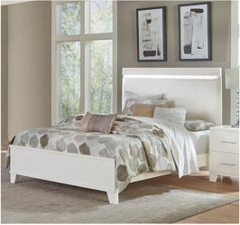 Ivy Bronx White Queen Bed