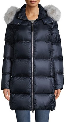 derek lam 10 crosby fox fur trim down parka