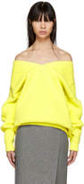 Balenciaga - Pull à épaules dénudées et col en V jaune