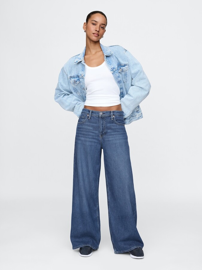 Gap Mid Rise UltraSoft Baggy Jeans