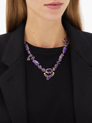 Daniela Villegas Saraka Amethyst, Sugulite & 18kt Gold Necklace - Purple