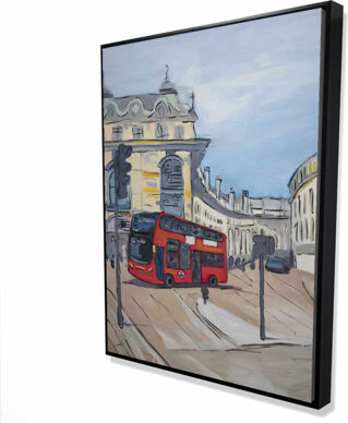 Lark Manor Piccadilly Circus of London - Gray Cities Framed Canvas Art