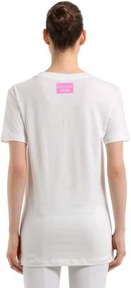 Moschino Boutique Printed Cotton Maxi T-shirt