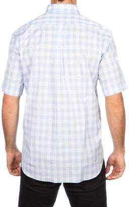 Eden Park Men's Gingham Cotton Shirt With Chest Pocket