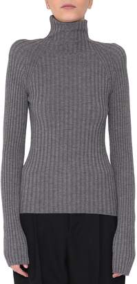 Haider Ackermann Wool And Silk Ribbed Turtleneck Sweater
