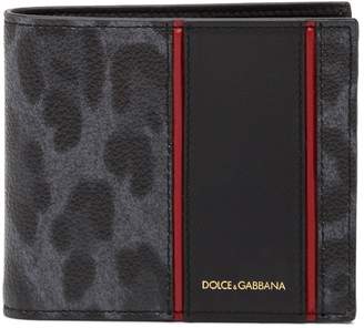 Dolce & Gabbana Animal Print Bifold Leather Wallet