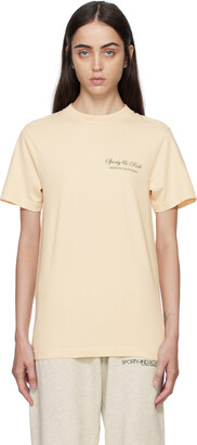 Sporty & Rich Off-White Printed T-Shirt