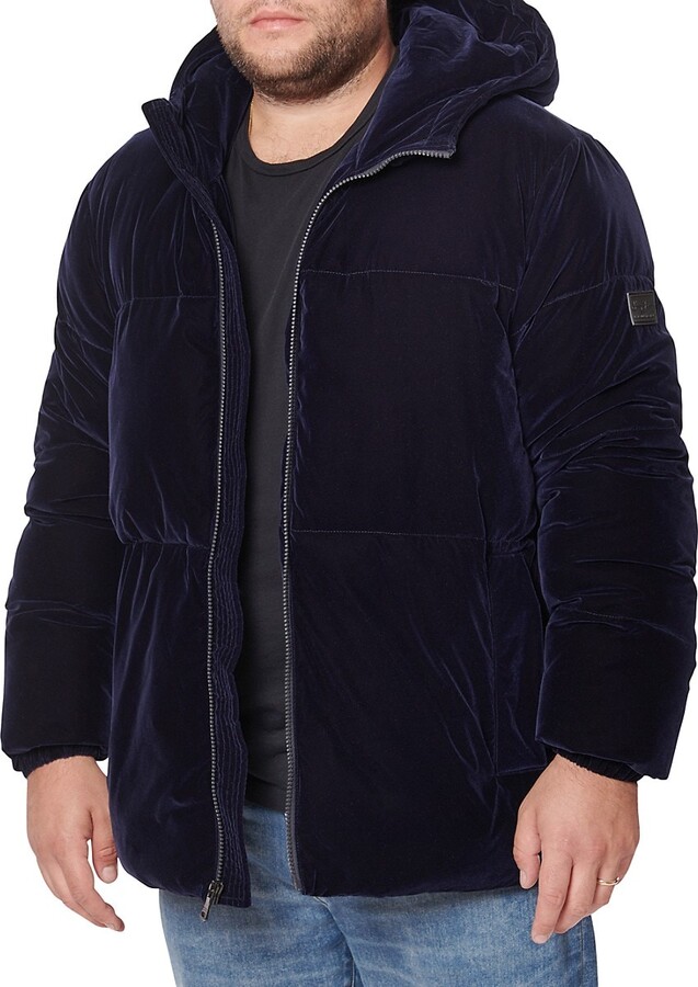 Sean John Velvet Hooded Puffer Jacket - ShopStyle