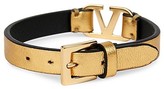Thumbnail for your product : Valentino VLogo Leather Bracelet