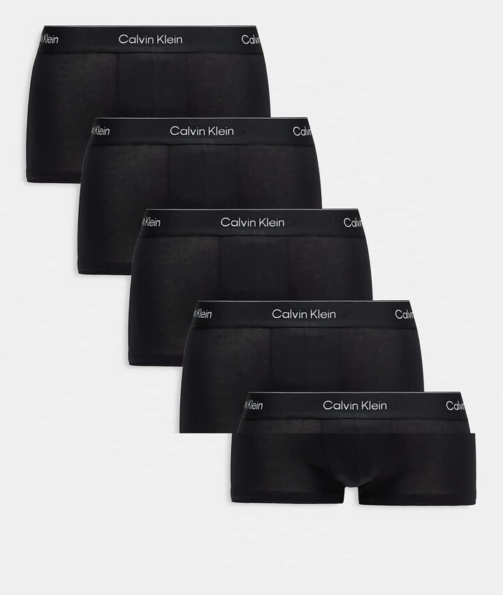 Calvin Klein Icon Cotton Stretch 5 pack low rise briefs in black