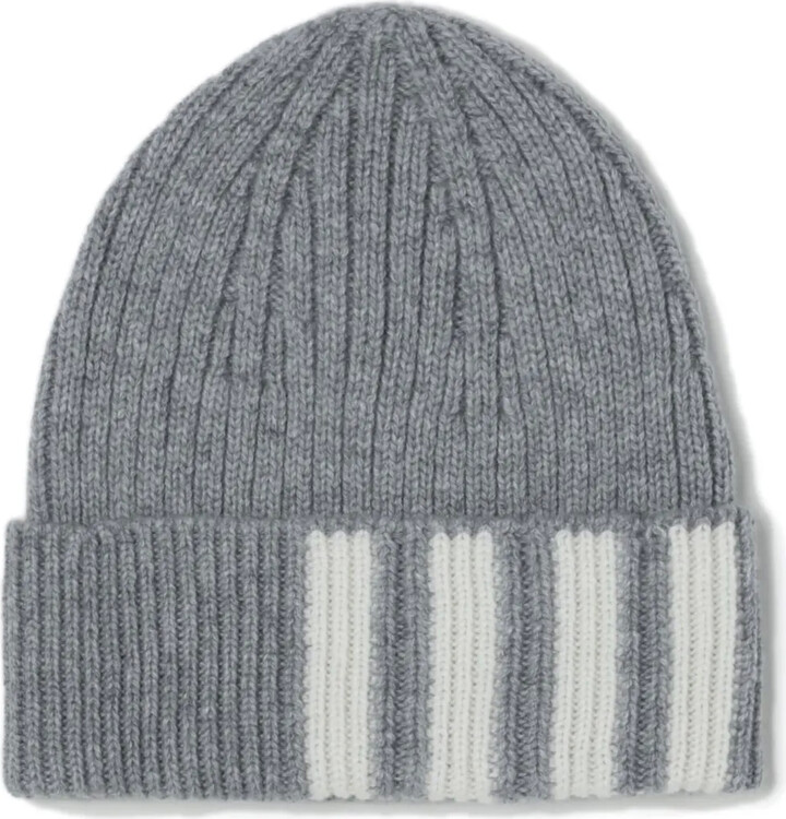 Thom Browne 4-Bar ribbed beanie