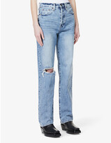 Thumbnail for your product : Pistola Denim Cassie high-rise straight-leg cotton jeans