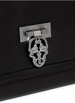 Thumbnail for your product : Nobrand Skull lock leather clutch