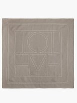 Thumbnail for your product : Totême Monogram-embroidered Silk-twill Scarf - Grey