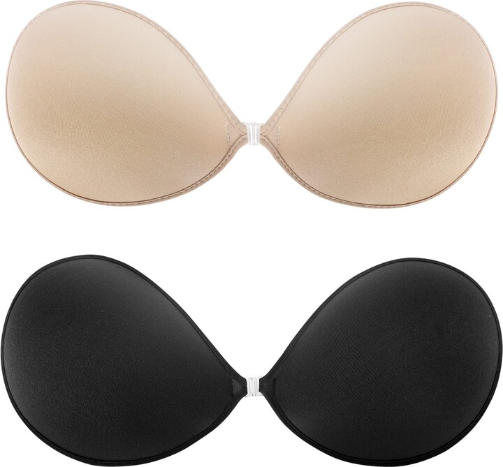 AMFLOWER Adhesive Bra Strapless Push up Bra Invisible Sticky Bra for Women  Backless Dress with Silicone Nipple Covers - ShopStyle