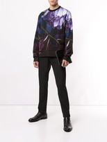 Thumbnail for your product : Roberto Cavalli Marchito print crew neck sweater