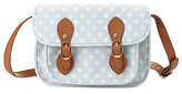 Thumbnail for your product : Charlotte Russe Polka Dot Canvas Mini Satchel