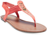 Thumbnail for your product : Wet Seal Chevron Plated Faux Suede T-Strap Sandals