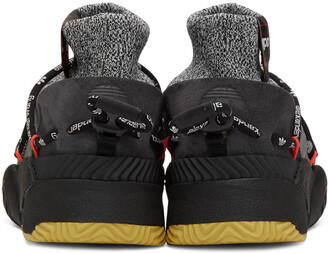 Adidas Originals By Alexander Wang Silver & Black Puff High-Top Sneakers