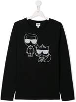 Thumbnail for your product : Karl Lagerfeld Paris TEEN print long-sleeve top