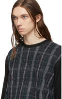 Thumbnail for your product : Comme des Garcons Homme Black Wool Check Crewneck Sweater
