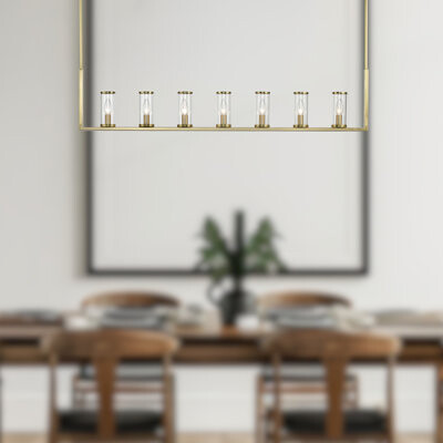 Alora Lighting Revolve 7 - Light Kitchen Island Linear Pendant