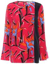 Diane von Furstenberg Floral printed silk blouse