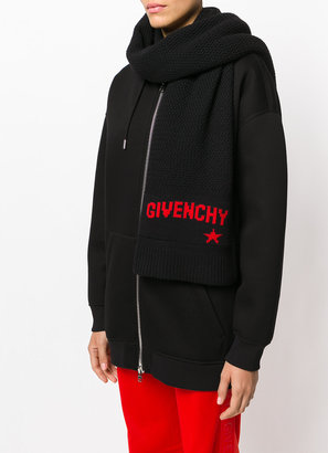 Givenchy logo knit scarf