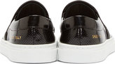 Thumbnail for your product : Woman by Common Projects Black Perforated Leather Slip-On Shoes