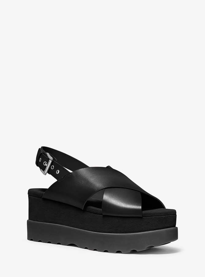michael michael kors kippy embellished leather slide sandal