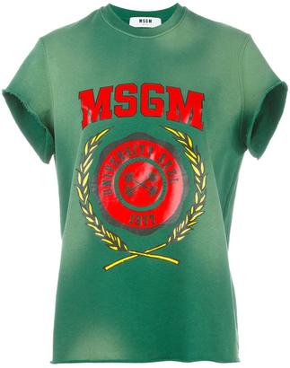 MSGM logo print shortsleeved sweatshirt