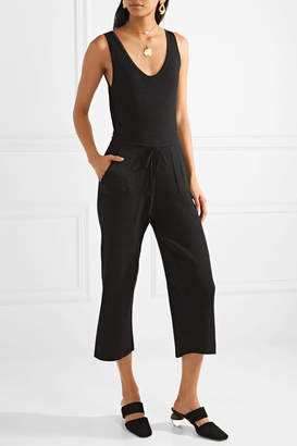 Eleven Paris SIX - Yossy Ribbed Pima Cotton-blend Jumpsuit - Black