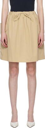 OPEN YY Gray Crinkled Gather Miniskirt - ShopStyle
