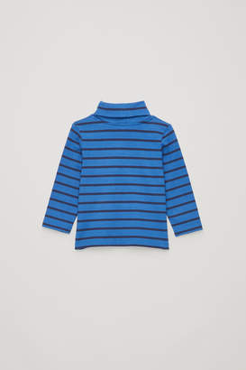 COS STRIPED ROLL-NECK TOP