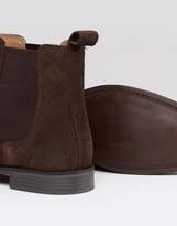 Thumbnail for your product : ASOS DESIGN Wide Fit Chelsea Boots in Brown Suede