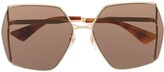 Thumbnail for your product : Gucci Eyewear Oversized-Frame Logo Sunglasses