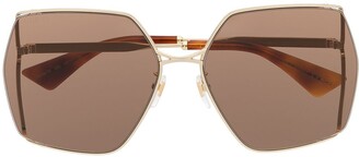 Gucci Eyewear Oversized-Frame Logo Sunglasses