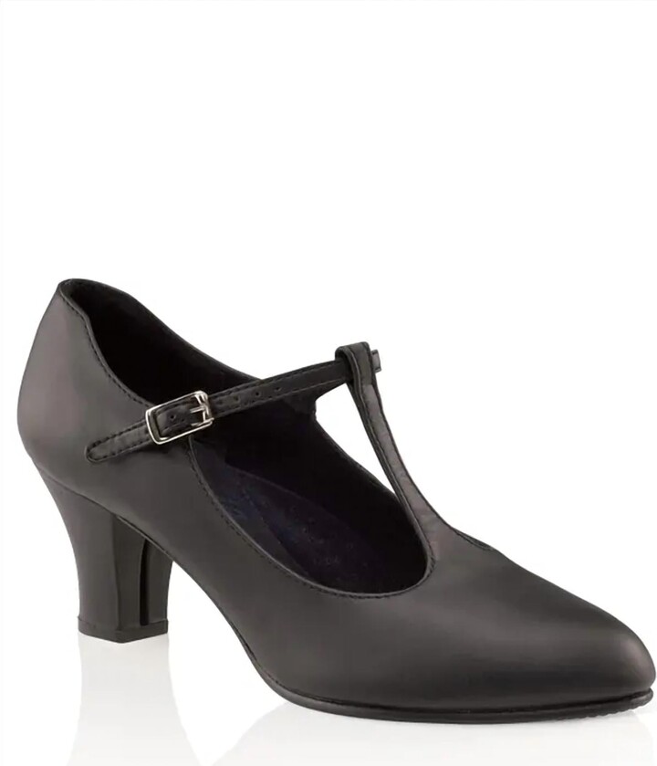 Capezio Women'S Jr Footlight T-Strap Character Shoe In Black