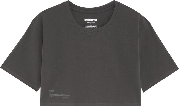 Storm Black / Grey Easy Crop Top Shadow