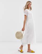 Thumbnail for your product : Pieces textured smock maxi dress