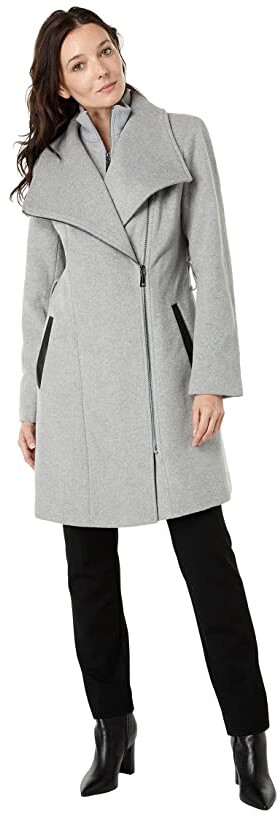 asymmetrical wool coat